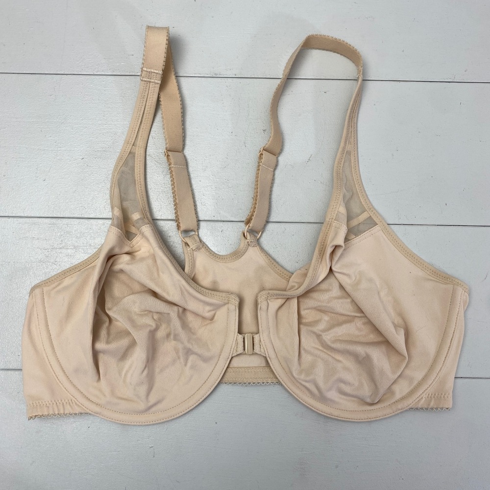 Delimira Front Close Underwire Racerback Bra Womens 38D Beige W601